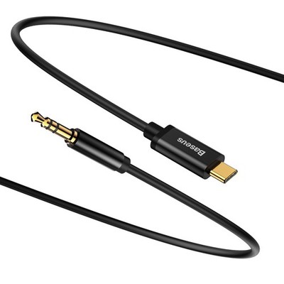 Stereo-Audiokabel AUX-Adapter 3,5 mm Mini-Klinke - USB-C 120 cm - Schwarz