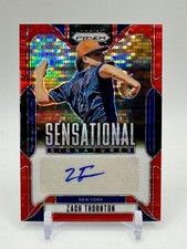 2025 Panini Prizm #SS-ZT Zach Thornton Signatures Red Pulsar Prizms /99