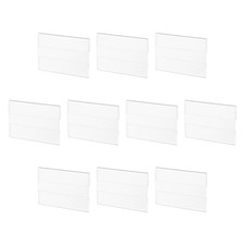 Wall Mount Acrylic Sign Holder 3.1 x 2 Inch Wall Sign Holder Horizontal, 10pcs