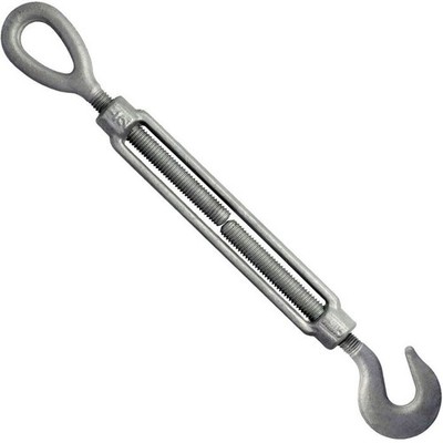 1/2'' x 9'' Turnbuckle Eye & Hook - Hot Dip Galvanized - 5 Pack