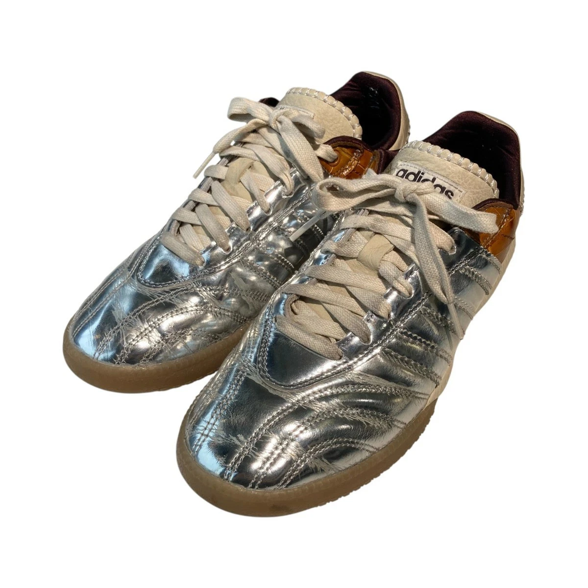 Adidas Wales Bonner We Mn Samba Metallic Low Cut Sneakers Ih5777 Silver Or GUp22