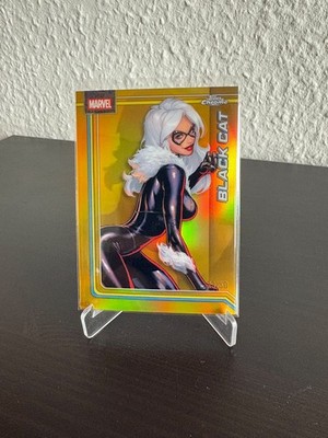 2026 Topps Chrome Marvel Comics - Black Cat #13 - True Gold Refractor /50