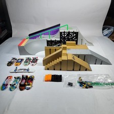 Tech Deck Nyjah Huston X-Connect Skatepark Playset Fingerboard Lot Ramps + Board