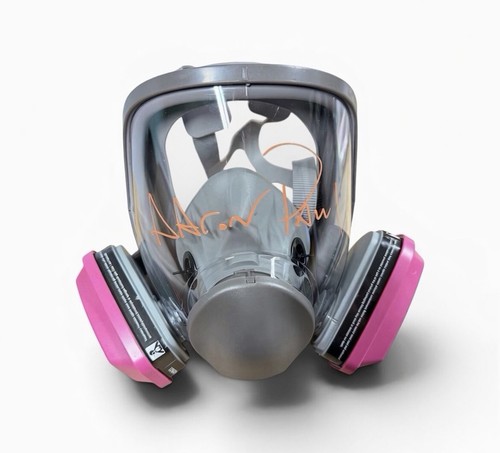 Aaron Paul - Breaking Bad - AUTOGRAPHED Signed Jesse Pinkman Gas Mask ACOA