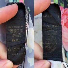 Vintage Val-Mode Satin Floral Robe Lingerie USA S