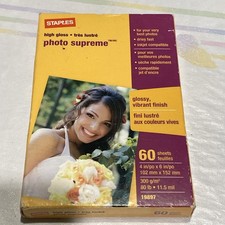 Staples High Glossy Photo Supreme 19897 60 Sheets 4 in/po x 6 in/po D1