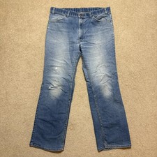 Vtg 80s Levis Jeans Mens 36x28.5 Blue Tab Relaxed Straight Denim USA Skosh Faded