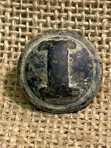 Dug Civil War Solid Cast Brass Confederate Infantry I Button Allatoona Church Ga