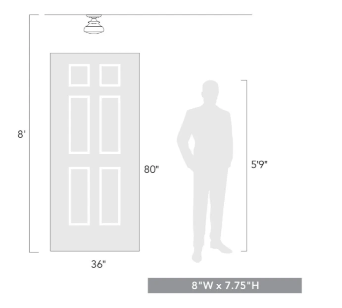 Golden Lighting 3419-SF BLK-CLR Nash - 1 Light Semi-flush-Matte Black Finish - Image 3 of 4