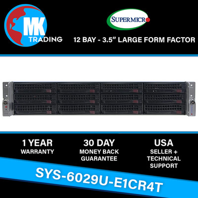 Supermicro SYS-6029U-E1CR4T 12B LFF 2U Server  -V1- Choose CPUs/RAM - Wholesale