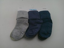 Carter's Socks Boys 18-24 Months Multicolor Ankle 6 Pack Non Slip Gripper