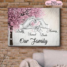 Our Family Hands Poster Family Wall Art