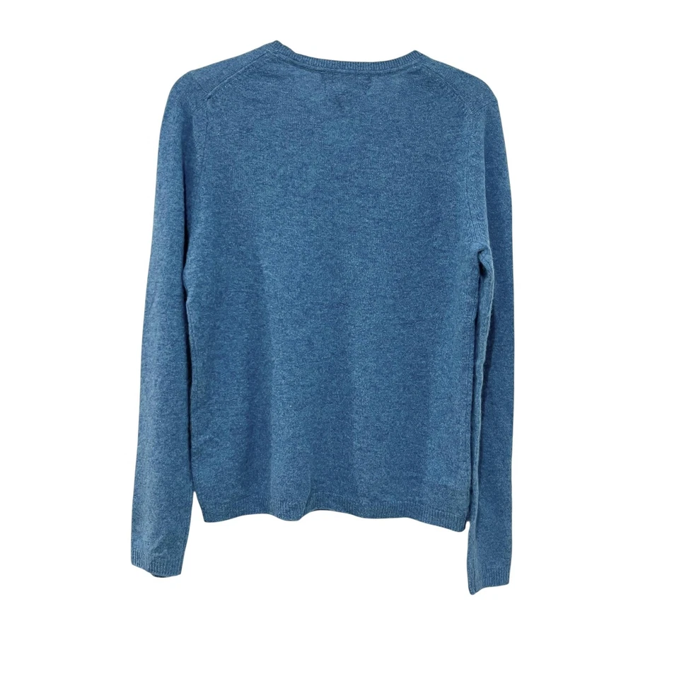 Suéter Tahari para mujer azul puro lujo 100 % cachemir cuello redondo manga larga Foto 2 de 4