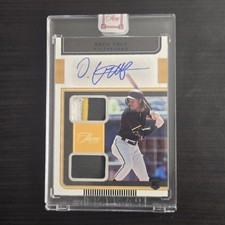 2022 Panini Three and Two Oneil Cruz Rookie Double Patch Auto /7 Black 
