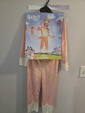 NWT Bluey Bingo Halloween Costume Toddler M 3T-4T Kids Dress Up Outfit.