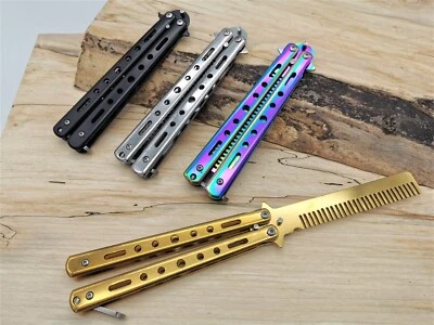 Butterfly Kamm Taschenkamm Trainer Messer Balisong Übungsmesser NEU