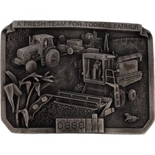 Nos Ih Ihc International Case Harvester Combine Farm Equipment Vtg Belt Buckle