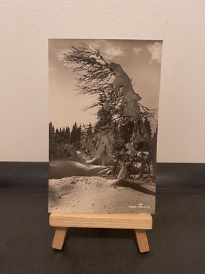 Vintage Postkarte Enerett Mittet, Schneelandschaft, Baum, Natur, Winter, Idylle