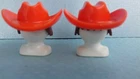 PLAYMOBIL Western - *2 chapeaux texans couleur orange pour vos cow boys