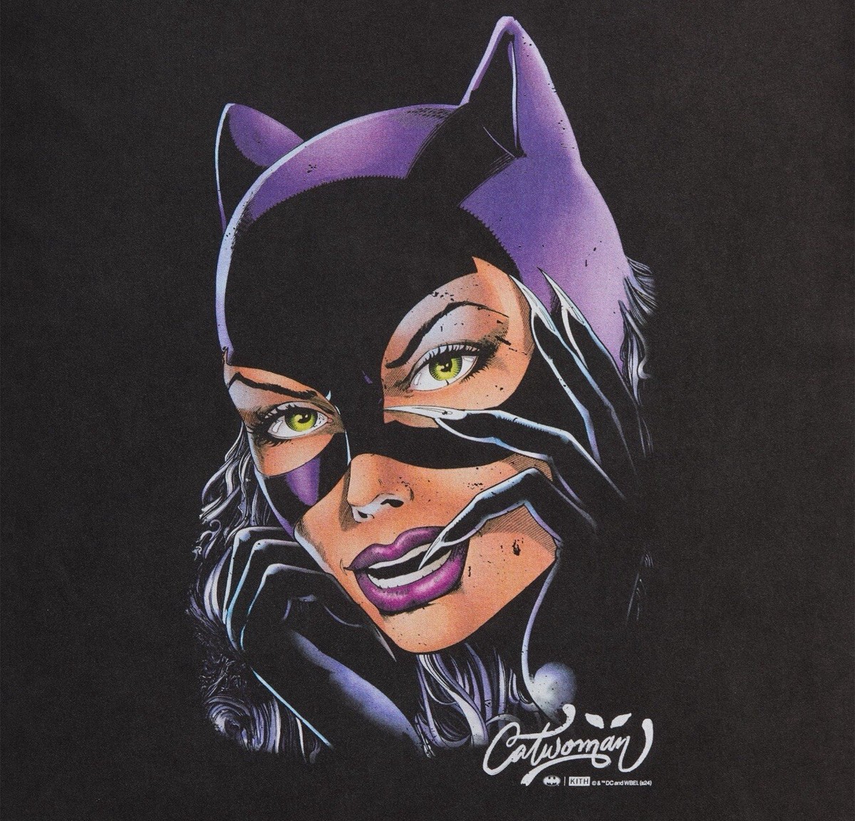 ☆ KITH x BATMAN Catwoman vintage tee コラボTシャツ ☆ New Batman x Kith Catwoman Vintage Tee Size L Sealed Ronnie