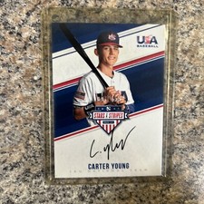 2018 Panini USA Stars & Stripes Carter Young 18U Autograph #/499 Orioles!!!
