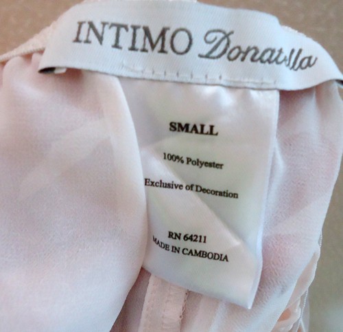 Intimo Donatella Babydoll Nightie Robe Set Small Pink Satin Lingerie Lace Sheer - Picture 10 of 10