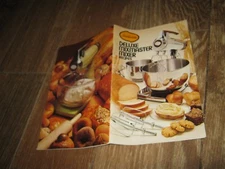 1975 Sunbeam Deluxe Mixmaster  Mixer Recipes book