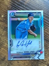 2021 Bowman Chrome Draft 1st Edition Auto Refractors Gunnar Hoglund /499 X14150