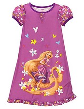 Disney Store Rapunzel Tangled Nightgown Pajamas Size 5/6