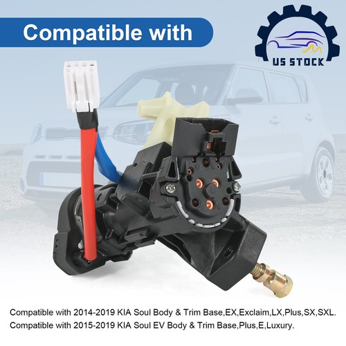 81910-B2100 Ignition Lock Switch Set Assembly with 2 Keys Compatible with Kia - Picture 6 of 12