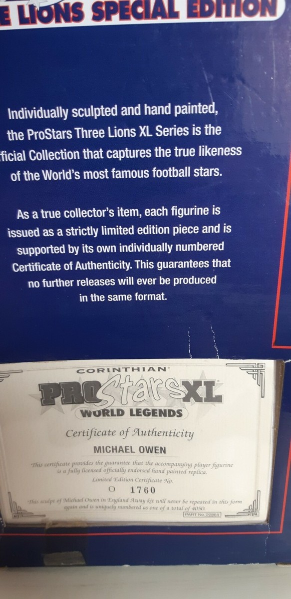 コリンシアン Pro Stars Champions Celebration MICHAEL OWEN Corinthian Pro Stars XL Three Lions Special
