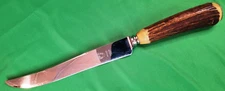 Vintage Meat Carving Atkinson Brothers Antler Handle Sheffield England Cutlery