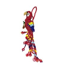 Parrot Beaded Ornament Glass Beaded Figurine Christmas Present Guatemala