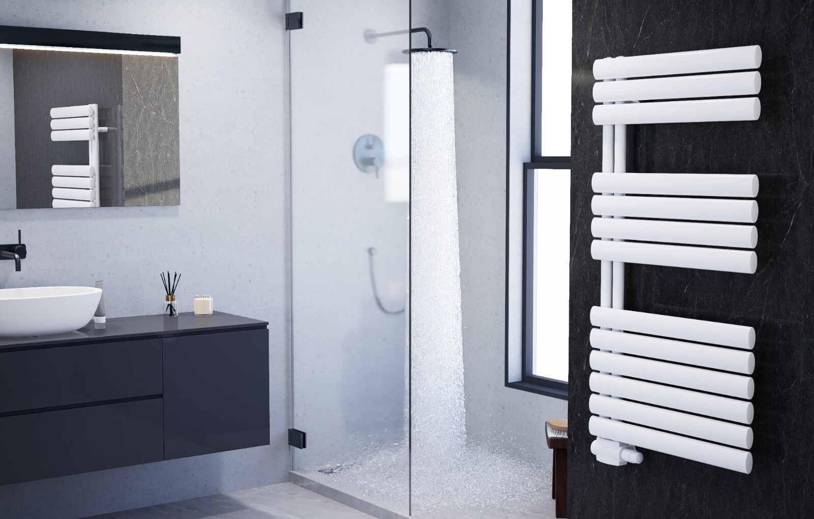 Pegasus Badheizkörper 800x550mm - Handtuchheizkörper Mit Seitenanschluss In Weiß