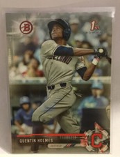 2017 BOWMAN QUENTIN HOLMES 1ST ROOKIE SILVER /499 #118 INDIANS MSK