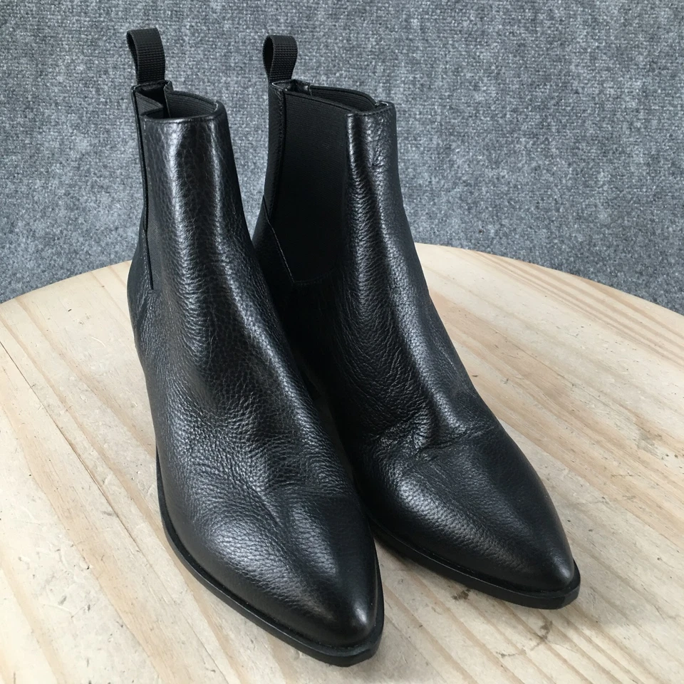 Botas de lavandería chinas para mujer 6 punta filip Chelsea botín al tobillo tacones negros Foto 3 de 4