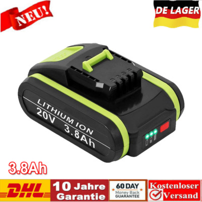 20V 3.8Ah Ersatz Akku für Worx 20V WA3553 WR142E WA3551 WA3551.1 WA3553 WA3641