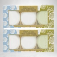 2 Crabtree Evelyn Lasource Goatmilk Gardeners Essentials Soap Trio 3x6.5 oz ea