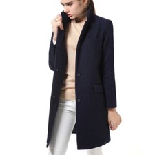 Women's Wool Coat European Style High Quality Autumn Winter Jacket Cardigan New