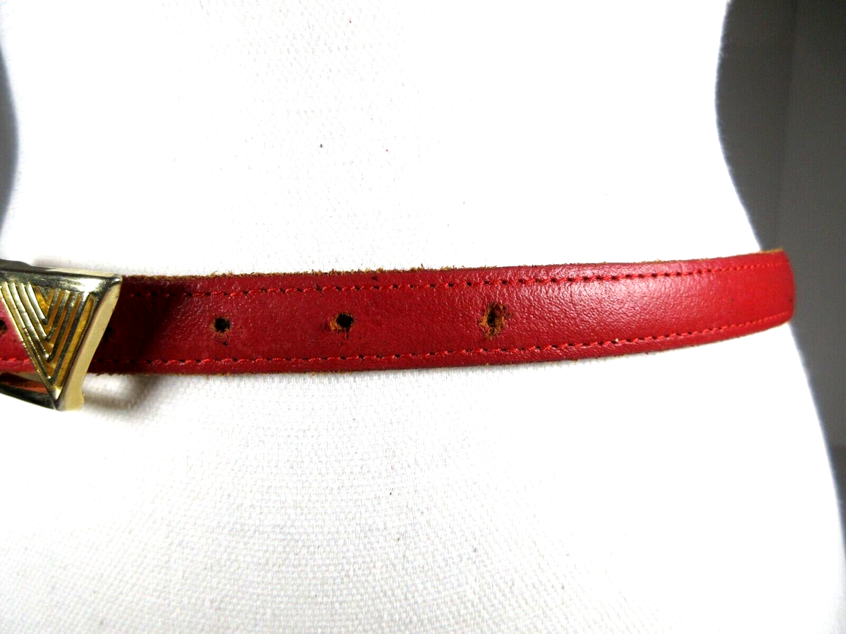 Vtg 70s 80s Evan Picone Skinny Gray Leather Belt w Solid Brass Logo Buckle 34 Everyday 1980s Vintage Belts for sale | eBay main image 3