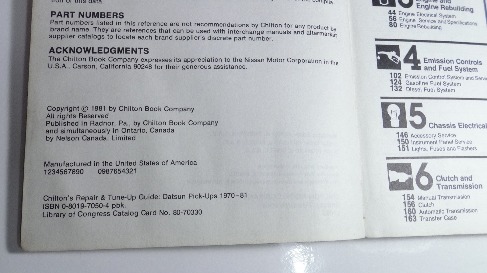 Chilton Repair Manual 1970 - 1981 Datsun Nissan Pick-ups | eBay