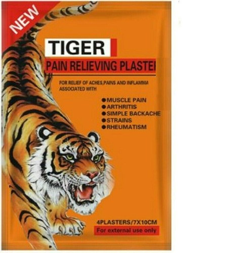 Tiger Pain Balm Relief Plaster Patches - 10 Pack - 40 pcs - 7 x 10 cm Red - Picture 3 of 8