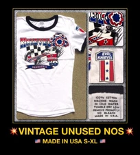 Vtg Evel Knievel 70s Ideal Stunt Cycle Dragster NHRA 90s BICENTENNIAL T-shirt