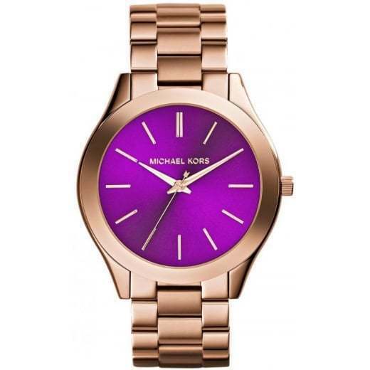 purple michael kors watch women's