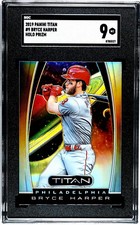 2019 Panini Titan #9 Bryce Harper HOLO SILVER PRIZM SGC 9 MINT