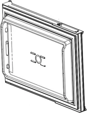 Norcold 638530 Door Assembly Foamed Upper Black