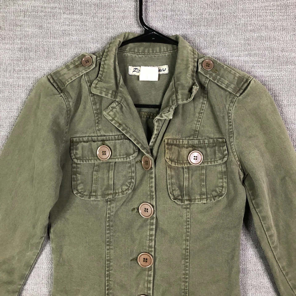 Chaqueta De Colección Paris Blues Para Mujer S Verde Sarga Camionero Hecha en EE. UU. Años 80 90 Grunge Y2K Foto 3 de 4