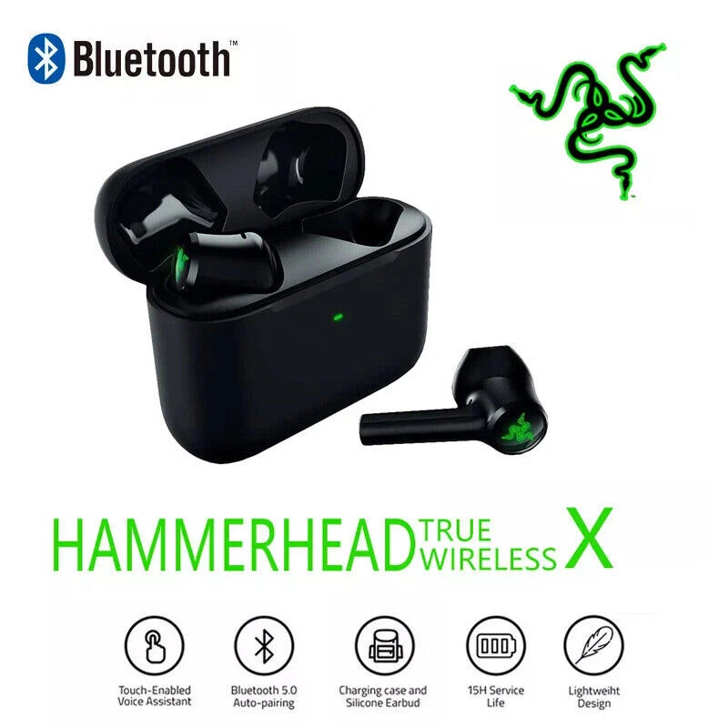 Razer Hammerhead True Wireless X Bluetooth 5.2 Gaming Mode In-Ear Earbuds NEW - Image 2 of 4