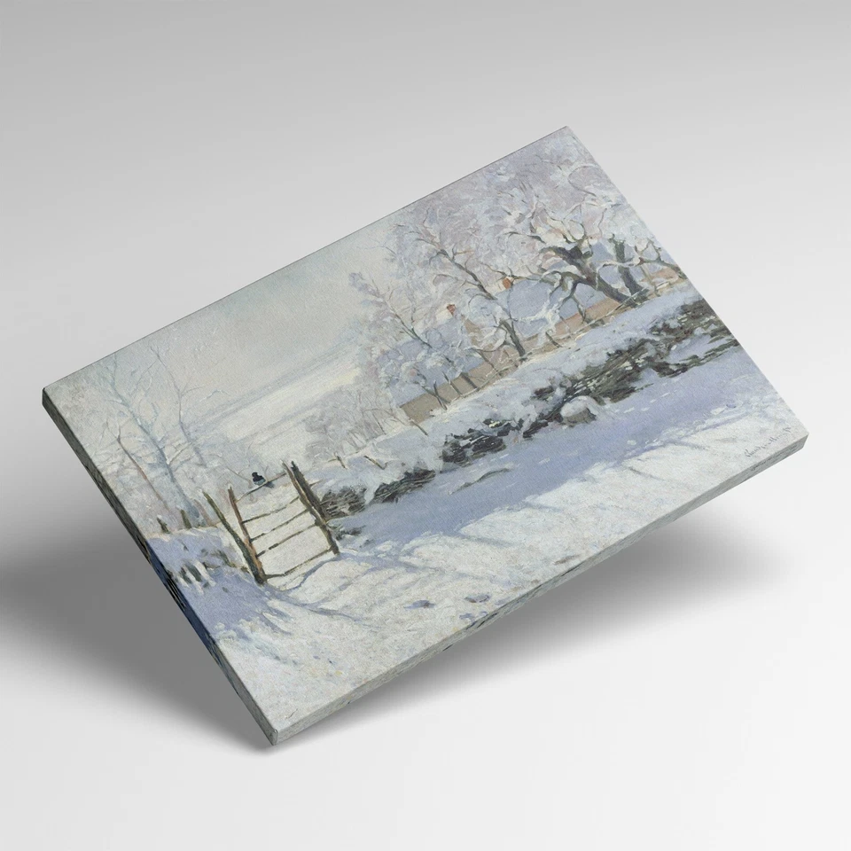 The Magpie, Claude Monet, 1868, Famous Painting, Canvas Wrap Wall Art Print - Image 2 of 4