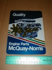 Engine Parts Mcquay Norris Cams Ford Vtg 8 70s Dealer Drag Racing Decal Sticker